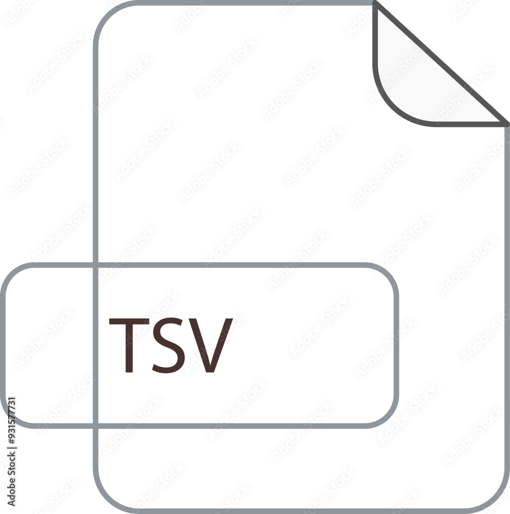 TSV File extension icon RAW thicker outline TSV File extension icon RAW thicker outline