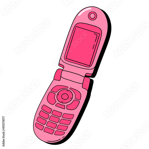 Pink Retro flip phone
