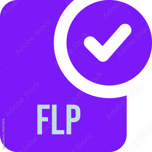 FLP ip file icon with black checked mark