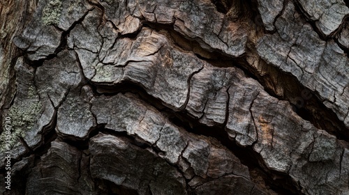 Close-up of textured tree bark with intricate patterns. Perfect for natural themes, backgrounds, or environmental designs.