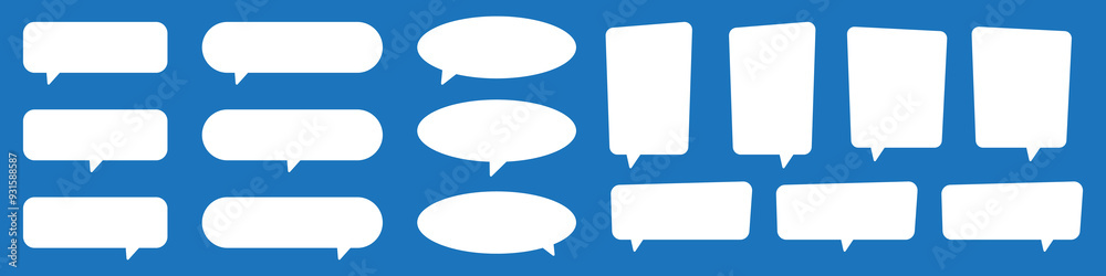 Set of speech bubbles. Speak bubble text, cartoon chatting box, message box. Blank empty speech bubbles. Set of speech bubbles. Speak bubble text, cartoon chatting box, message box. Blank empty speech bubbles.