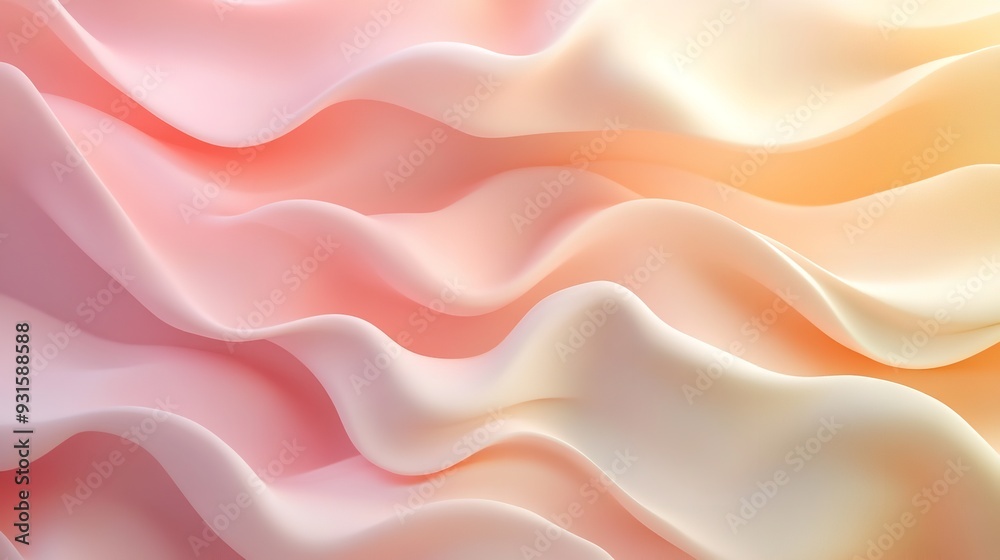Obraz premium Gradient pink silk fabric with soft folds. Abstract background.