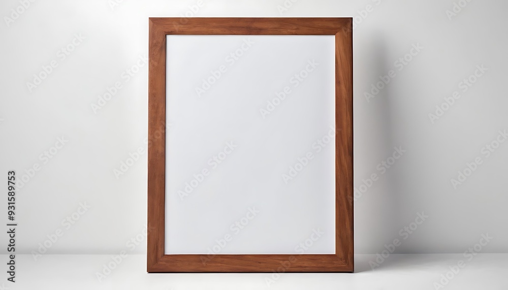 Wooden horizontal picture frame mock up, simple minimal decor design. Portrait frame template with blank space2 Wooden horizontal picture frame mock up, simple minimal decor design. Portrait frame template with blank space2