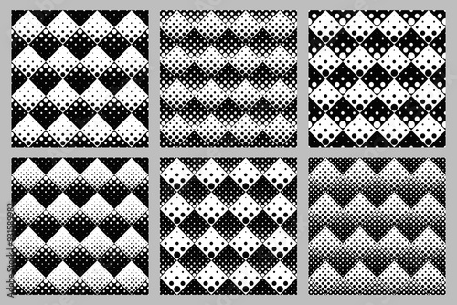  retro geometrical dot pattern background set - abstract  vector graphic designs from dots