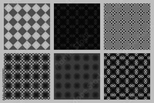 Diagonal square pattern background set - abstract  vector graphic design