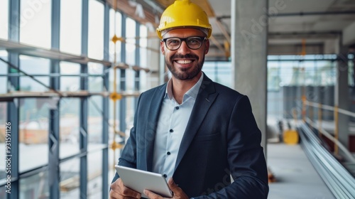 The architect in hardhat photo