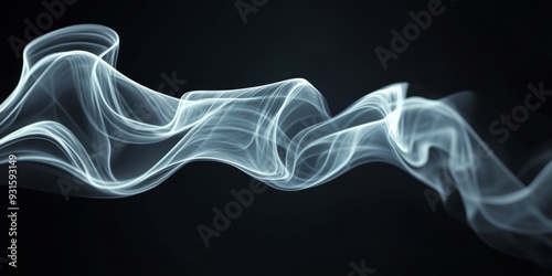 Abstract white smoke-like particles floating on a dark black background. Perfect for backgrounds, design elements, or artistic visuals.