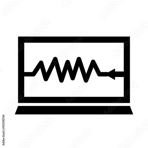 Seismograph glyph icon