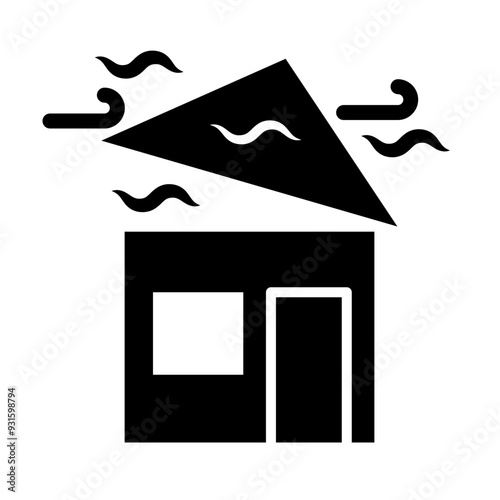 Hurricane glyph icon