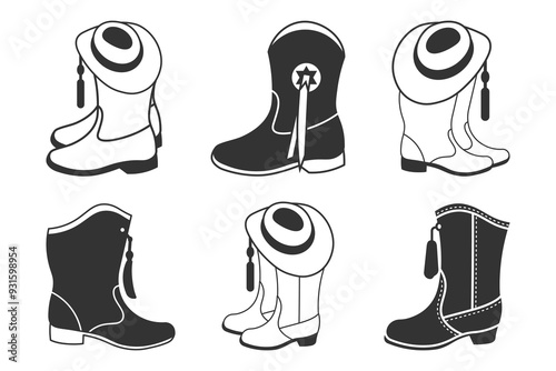 Drill Team Marching Band Majorette Boots Vector File, Silhouette SVG