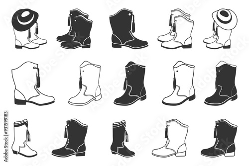 Drill Team Marching Band Majorette Boots Vector File, Silhouette SVG