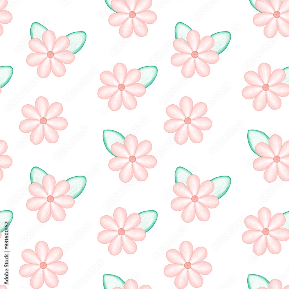 seamless pattern with pink flowers seamless pattern with pink flowers