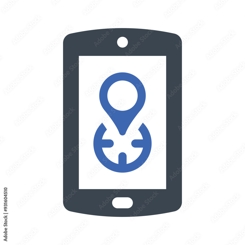 Mobile location tracking icon Mobile location tracking icon