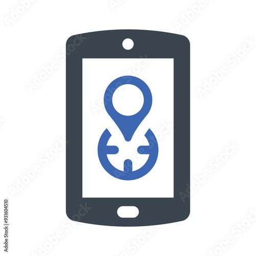 Mobile location tracking icon