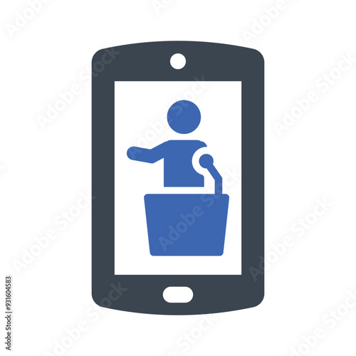 Online video conference icon