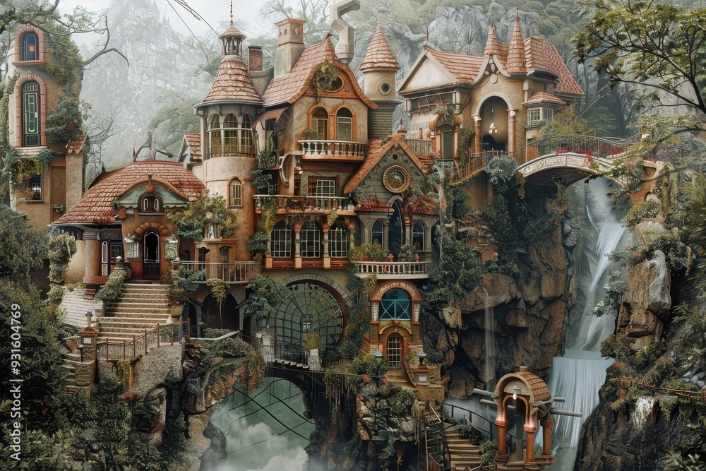 Obraz premium House in a fantasy world 