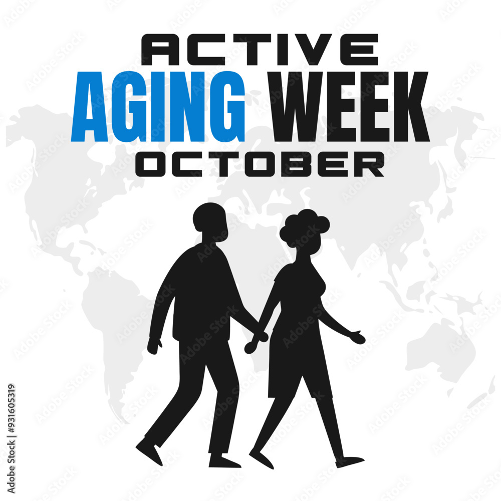 Active Aging Week Vector Senior Wellness and Healthy Living Design Active Aging Week Vector Senior Wellness and Healthy Living Design