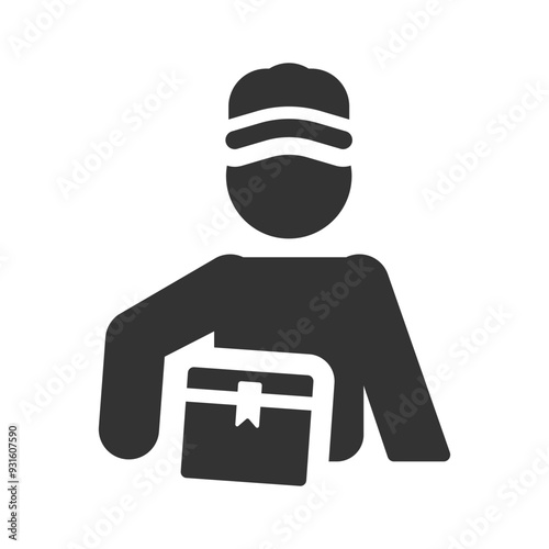 Delivery boy icon