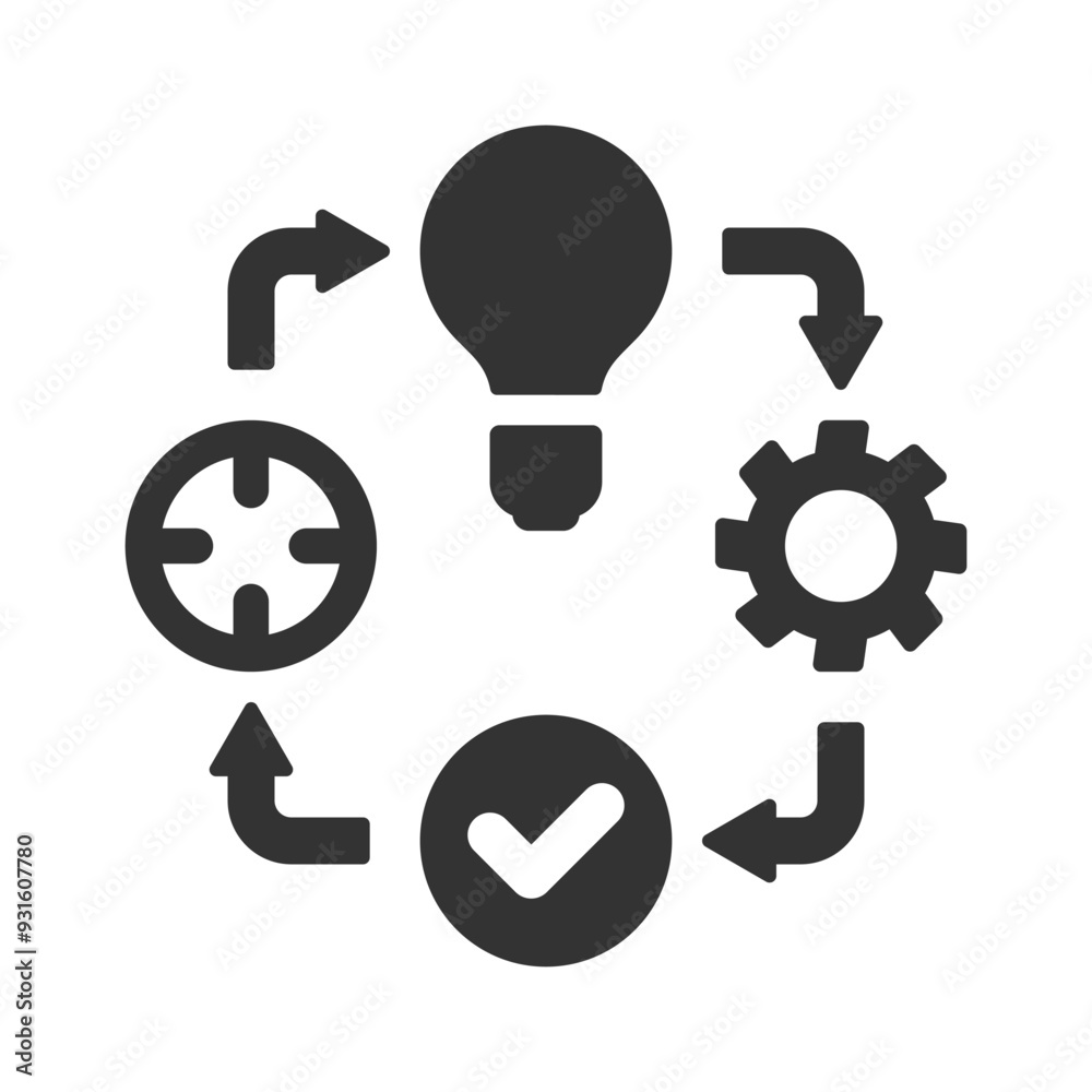 Plan do check act icon Plan do check act icon
