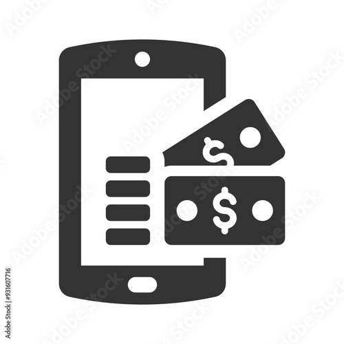 Mobile financial services icon