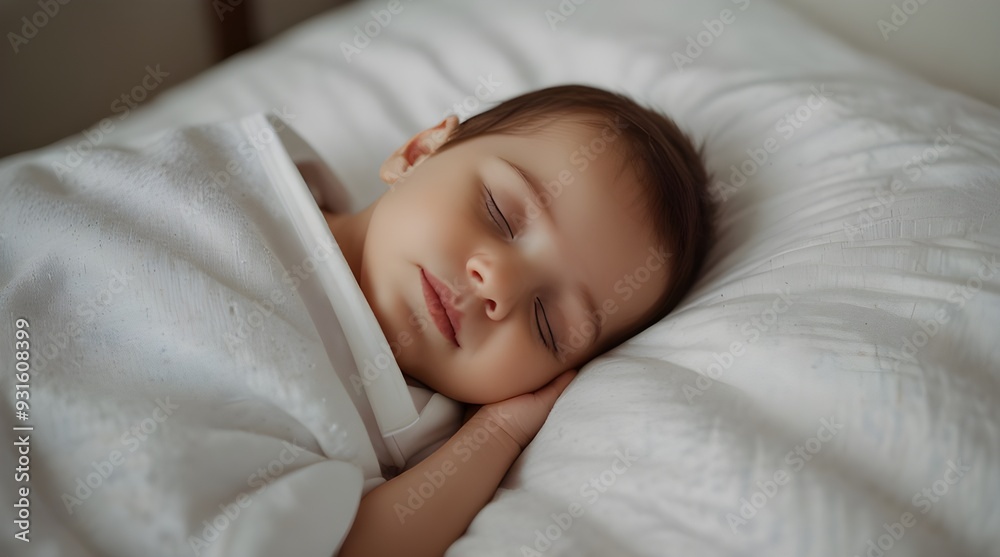 A photo of a baby lying on a white bed sheet. generative.ai A photo of a baby lying on a white bed sheet. generative.ai
