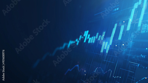 Blue banner background for forex trading platforms with  currency exchange rates and currency exchange marketing
