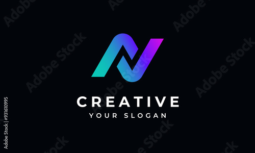 Creative Letter N Logo - Modern Vector N Symbol