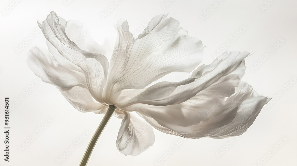 Delicate White Flower with Soft Petals Delicate White Flower with Soft Petals