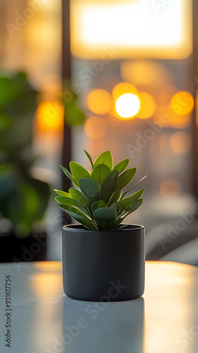 Office green plant background photo