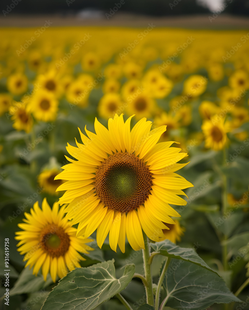 Fototapeta premium sunflower field in summer
