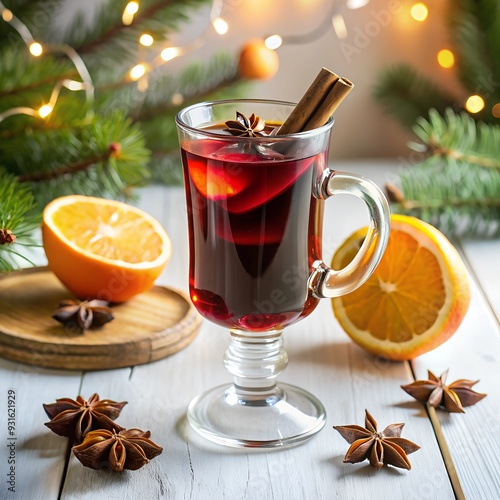 christmas mulled wine with spices