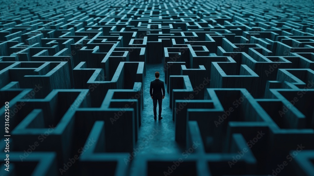 custom made wallpaper toronto digitalPerson trapped in a maze of deadlines and responsibilities looking lost