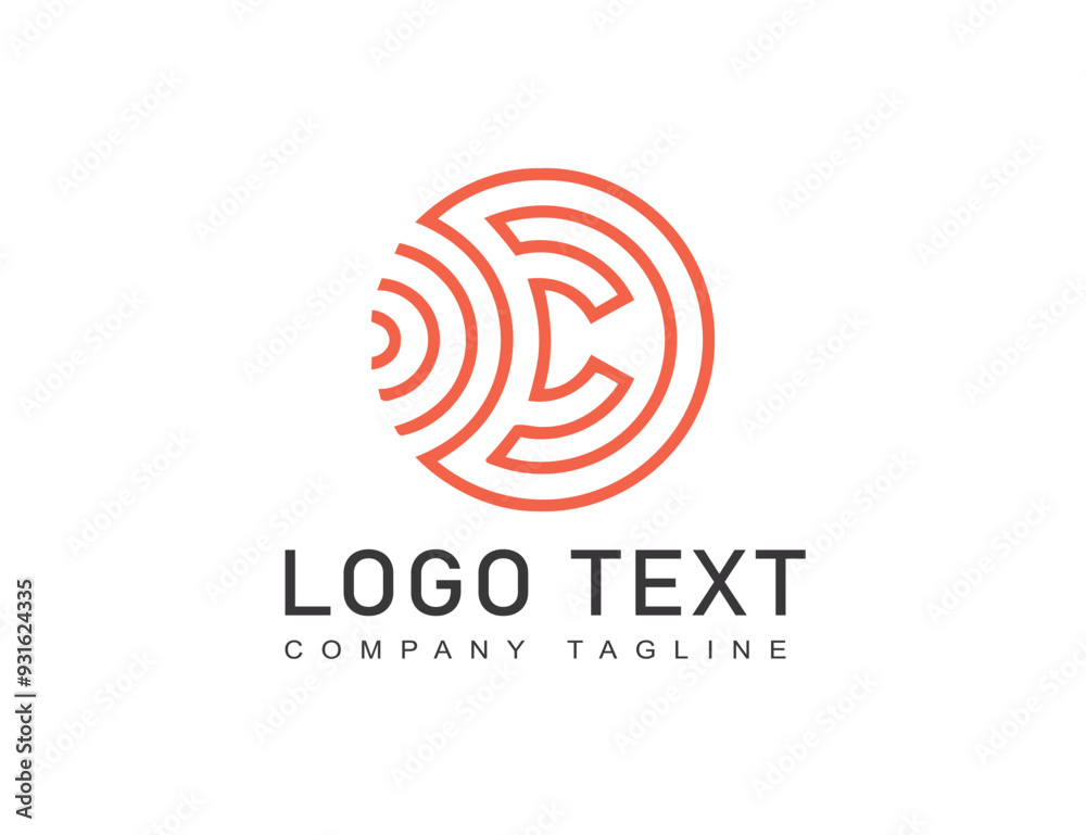 Trendy monogram line art logo Trendy monogram line art logo