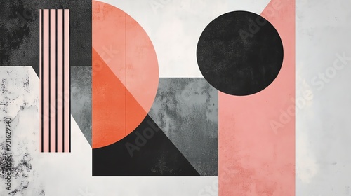Abstract geometric pattern with bold colors.  Modern art.