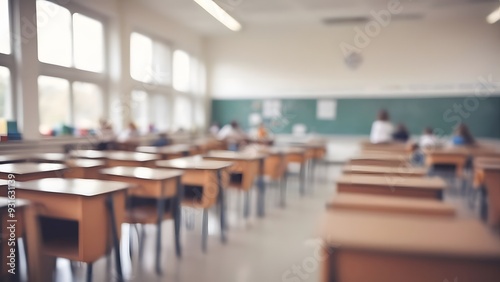 School classroom in blurry background,school academic learning concept