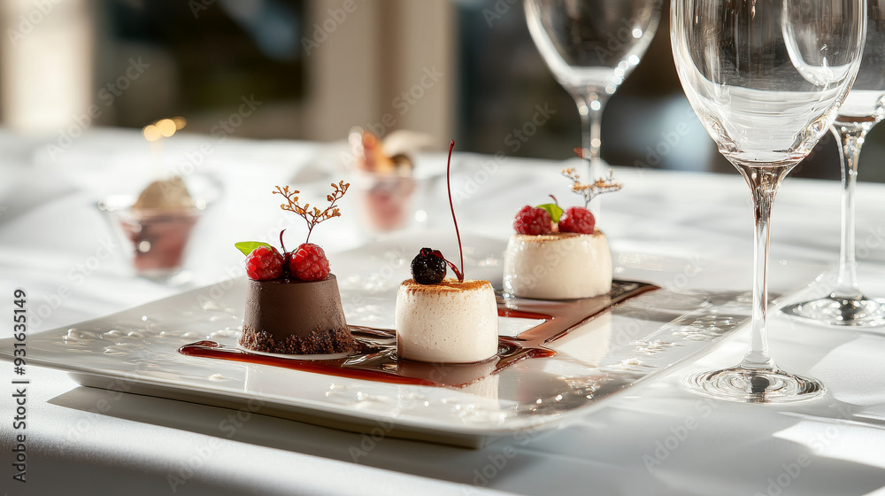 Elegant à la carte dessert plates, delicately prepared by the chef with stylish decorations. --ar 16:9 --v 6.1 Job ID: 1bebecd9-a84b-4330-94a1-3771fe7f8caa Elegant à la carte dessert plates, delicately prepared by the chef with stylish decorations. --ar 16:9 --v 6.1 Job ID: 1bebecd9-a84b-4330-94a1-3771fe7f8caa