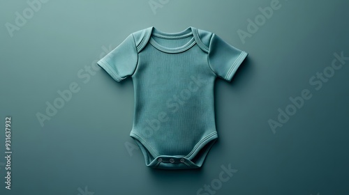 Teal Baby Bodysuit Mockup.