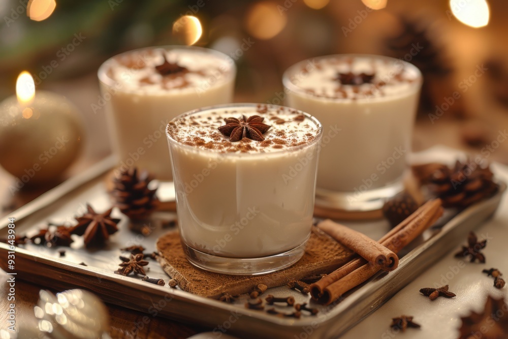 Christmas drink with cinnamon and star anise Christmas drink with cinnamon and star anise