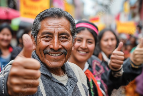 People giving thumbs up.