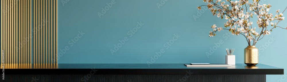 Modern interior featuring elegant decor with a stylish vase, flowers, and a minimalist design against a soothing wall color. Modern interior featuring elegant decor with a stylish vase, flowers, and a minimalist design against a soothing wall color.