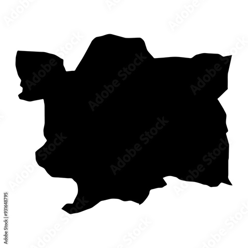 Nowshera district map, administrative division of Pakistan. Vector illustration. photo