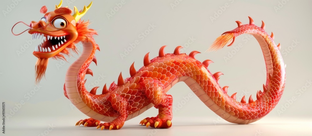 Obraz premium A Friendly Red Dragon