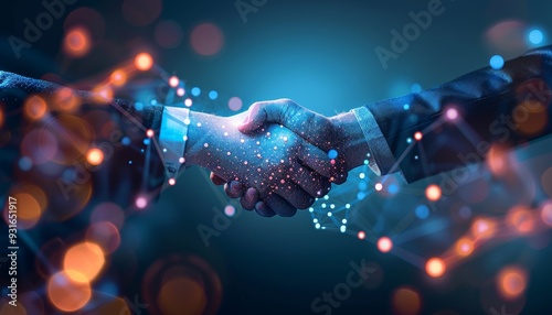 Digital Handshake - Business Partnership and Technology