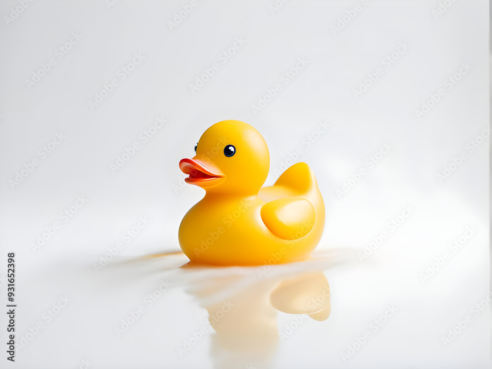 Yellow rubber duck on White Background Yellow rubber duck on White Background