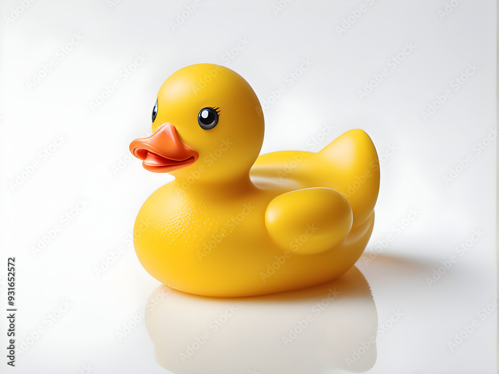 Yellow rubber duck on White Background Yellow rubber duck on White Background