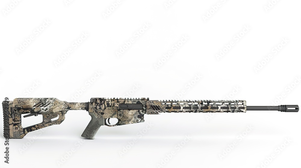 ภาพประกอบสต็อก Advanced Precision Rifle with Multi-Color Digital Camo ...