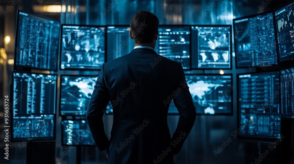 Stressed trader reacting to sudden stock market collapse Stressed trader reacting to sudden stock market collapse