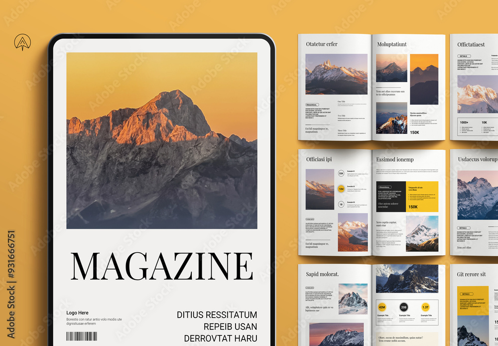 Minimal Magazine Template Stock Template | Adobe Stock