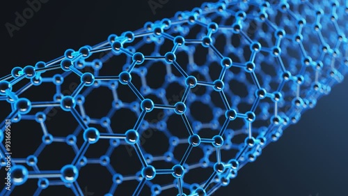 Blue Nanotubes Nanostructure Loopable Animation Science Research And Technology Nanotubes Atom Like Nanostructure Loopable Animation photo