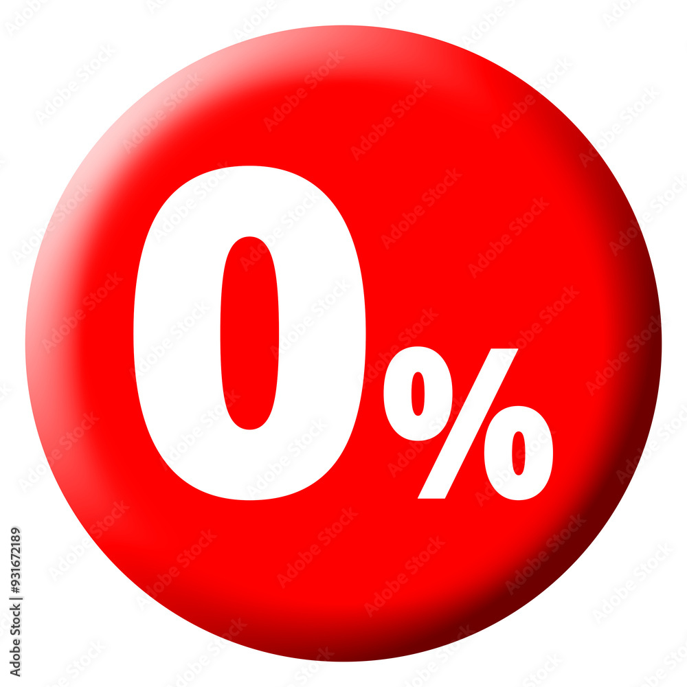 Red 0% Percent Sign Red 0% Percent Sign